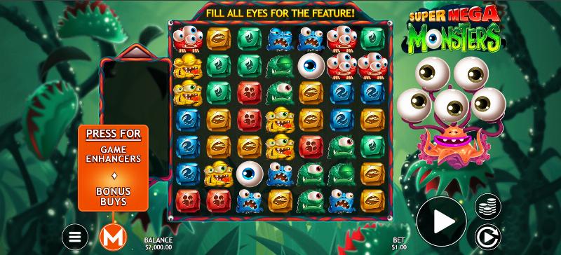 Super Mega Monsters slot game artwork