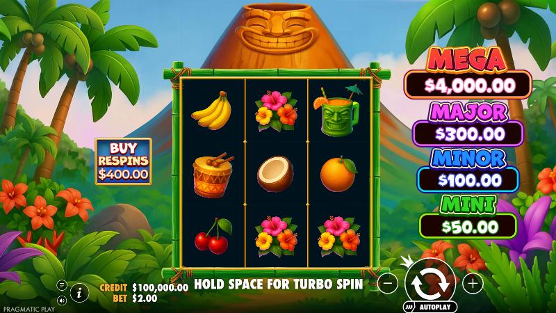 Super Tiki Strike slot game artwork