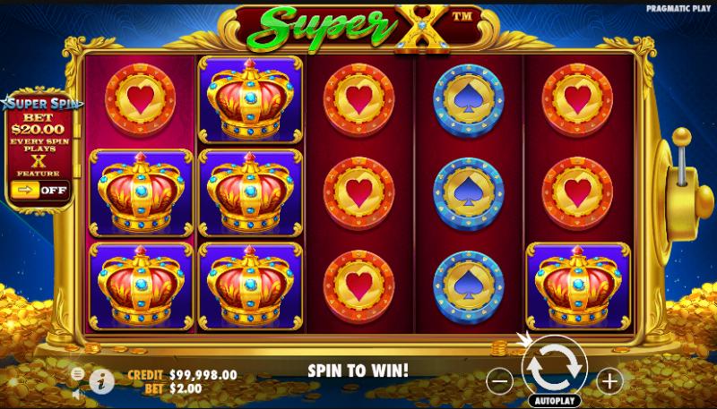 Super X slot game artwork