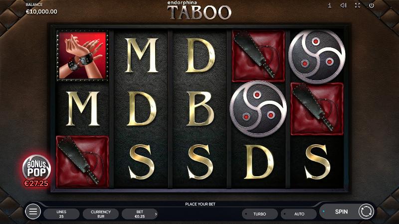 Taboo slot game artwork