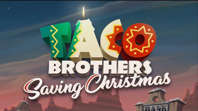 Taco Brothers Saving Christmas slot game artwork