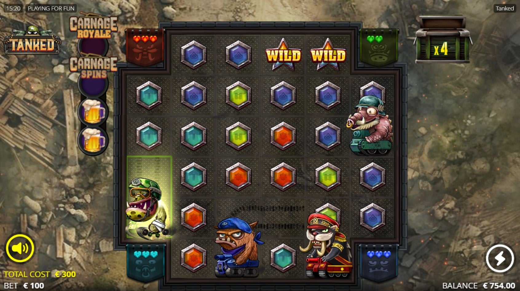 Tanked slot game artwork