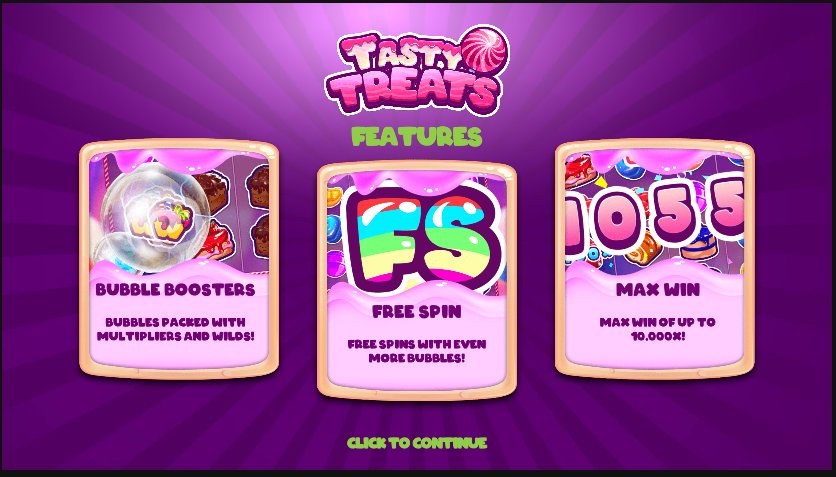 Tasty Treats slot game artwork