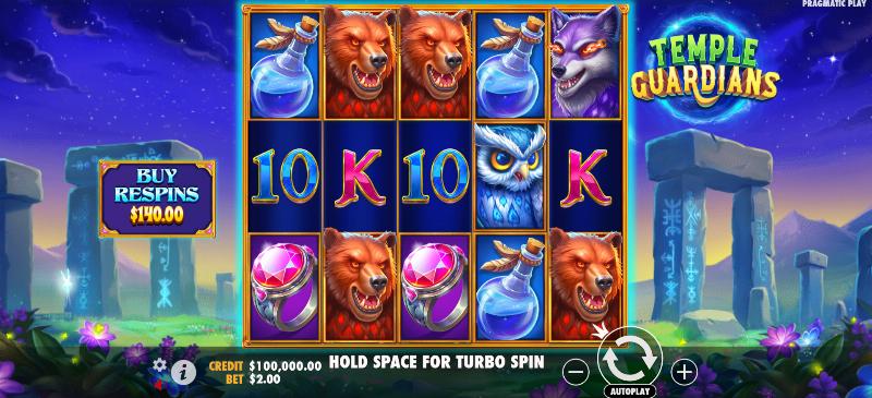 Temple Guardians slot game artwork