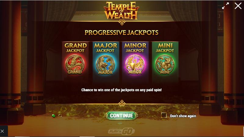 Temple Of Wealth slot game artwork