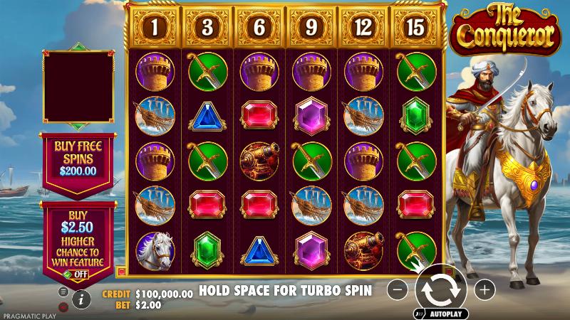 The Conqueror slot game artwork