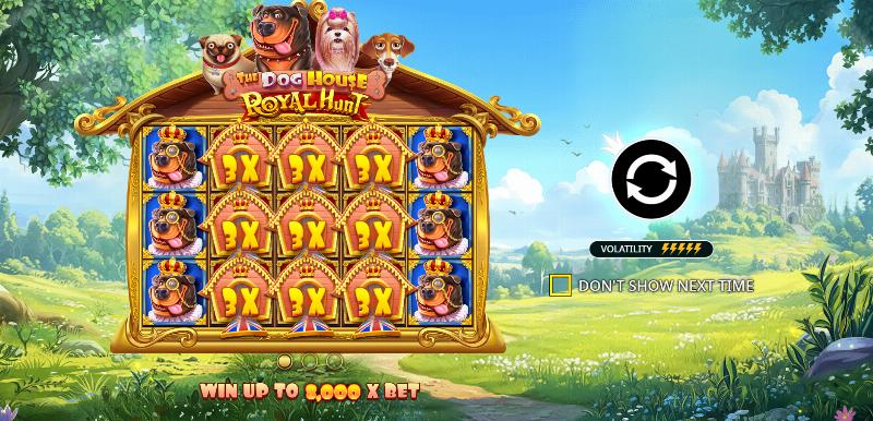 The Dog House Royal Hunt slot game artwork