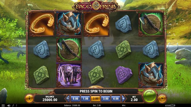 The Faces Of Freya slot game artwork