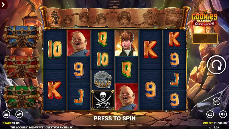 The Goonies 3 Quest For Riches slot game artwork