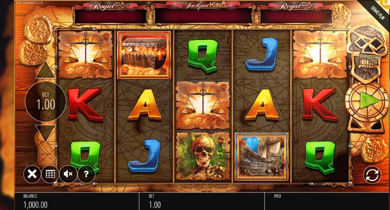 The Goonies Jackpot King slot game artwork