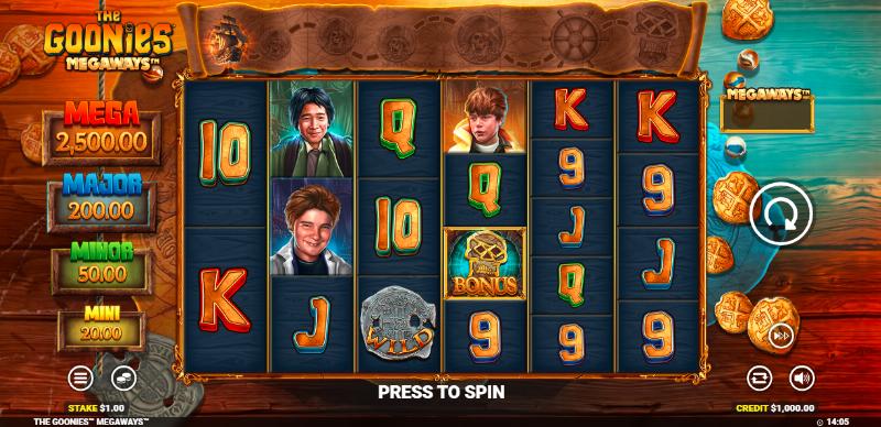 The Goonies Megaways slot game artwork