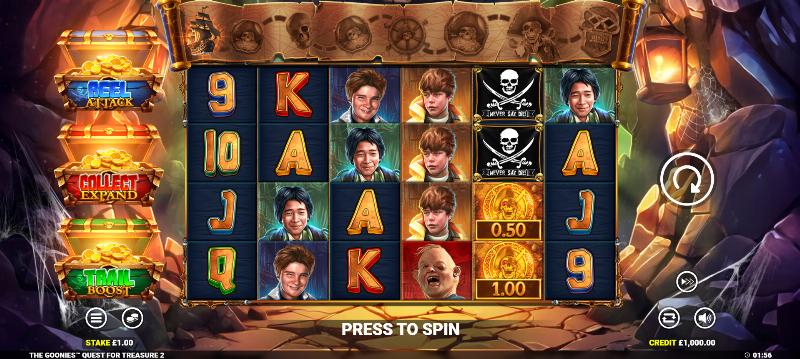 The Goonies Quest For Treasure 2 slot game artwork