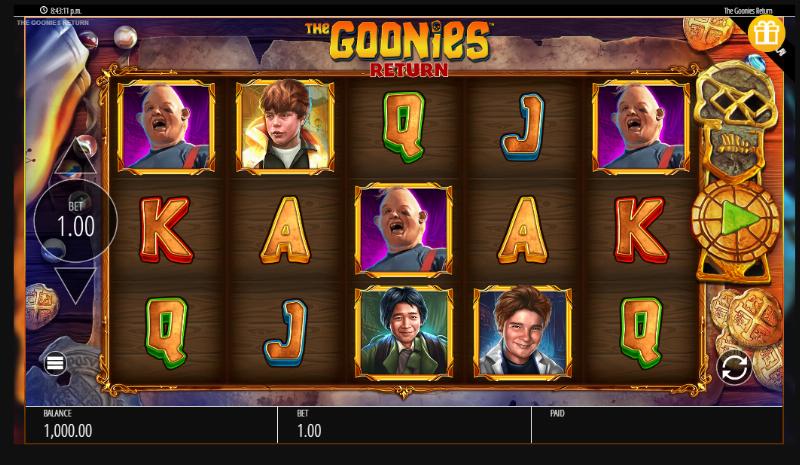 The Goonies Return slot game artwork
