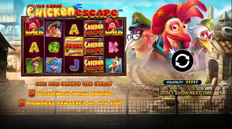 The Great Chicken Escape slot game artwork