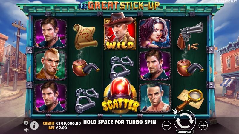 The Great Stick-Up slot game artwork