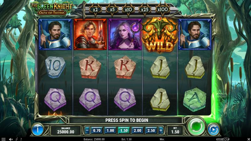 The Green Knight Oath Of Thorns slot game artwork