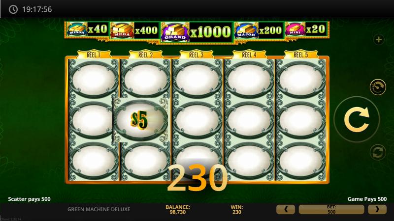 The Green Machine Deluxe slot game artwork