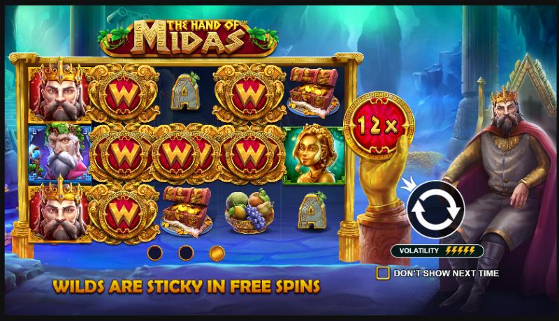 The Hand Of Midas slot game artwork