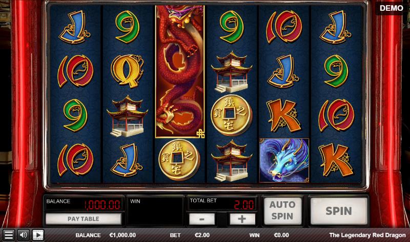 The Legendary Red Dragon slot game artwork