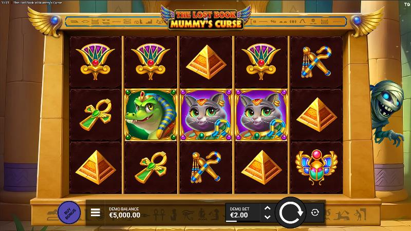 The Lost Book Of Mummy’s Curse slot game artwork