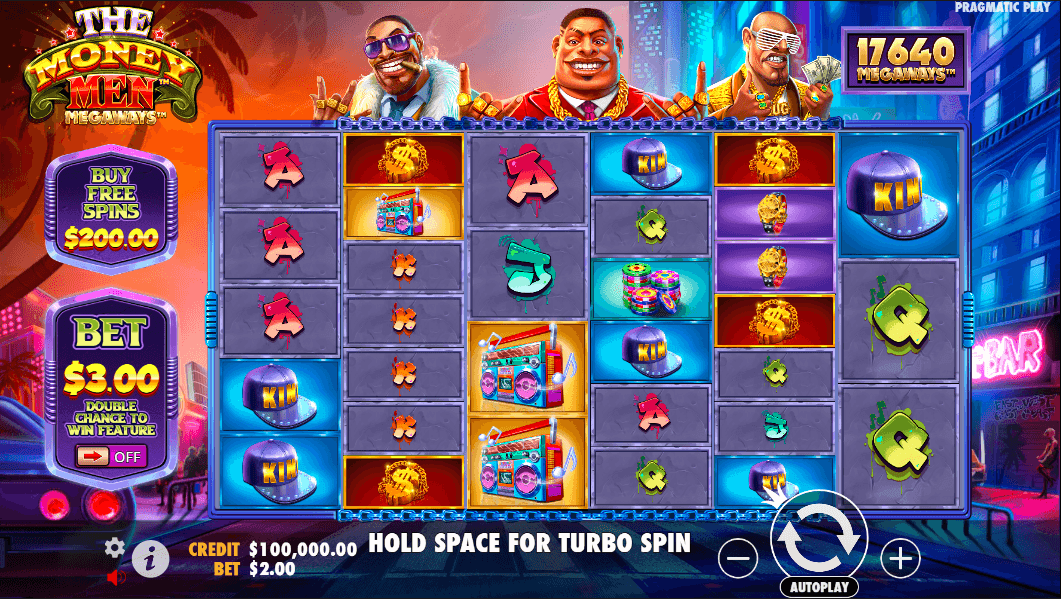 The Money Men Megaways slot game artwork
