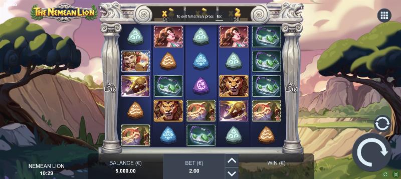 The Nemean Lion slot game artwork