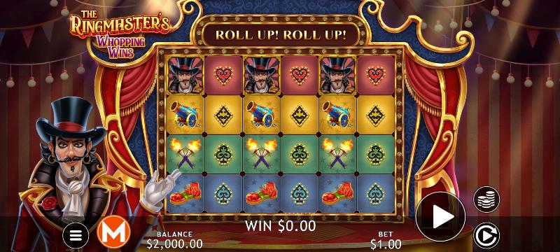 The Ringmaster’s Whopping Wins slot game artwork
