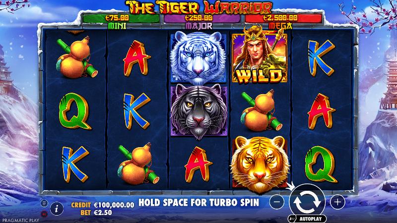 The Tiger Warrior slot game artwork