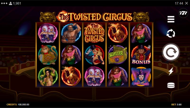 The Twisted Circus slot game artwork