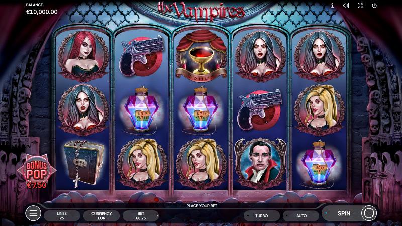 The Vampires slot game artwork