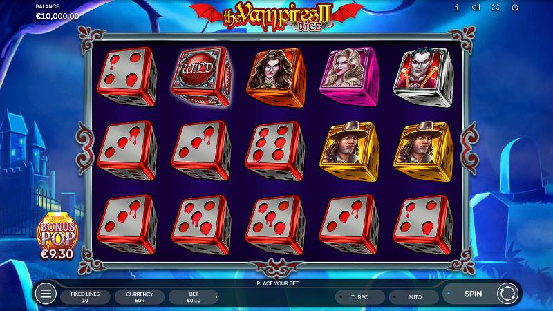 The Vampires 2 Dice slot game artwork