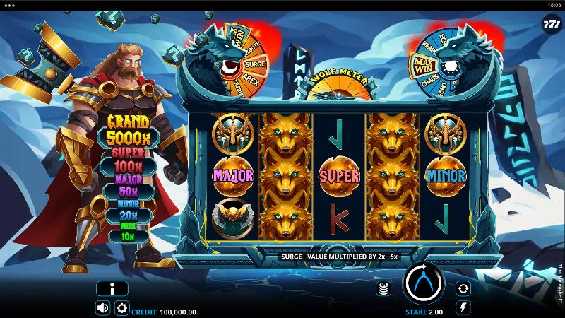 Thor Unleashed slot game artwork
