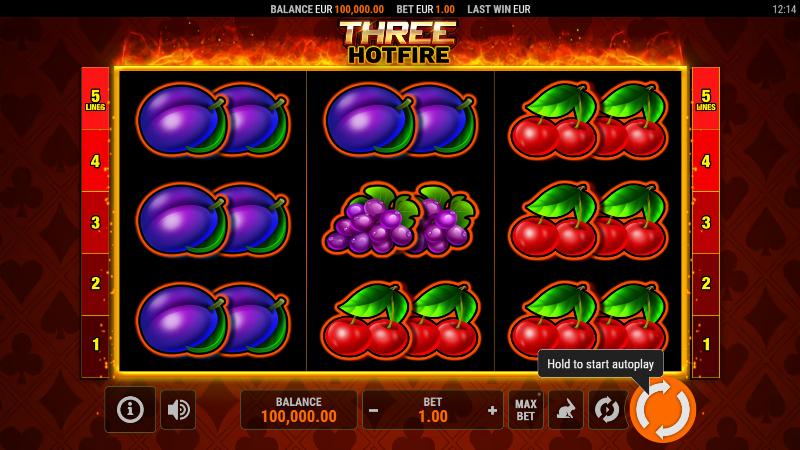 Three Hotfire slot game artwork