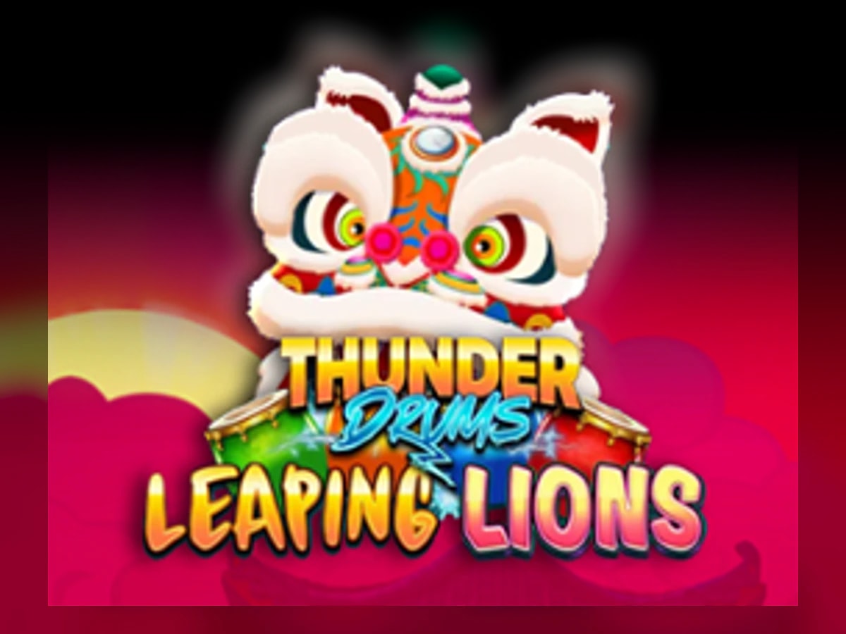 Thunder Drums Leaping Lions slot game artwork