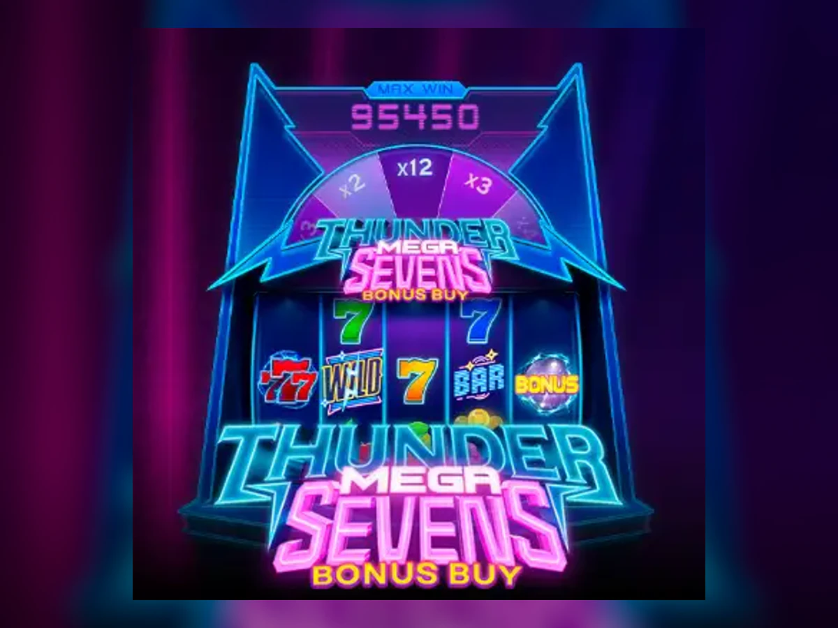 Thunder Mega Sevens Bonus Buy slot game artwork
