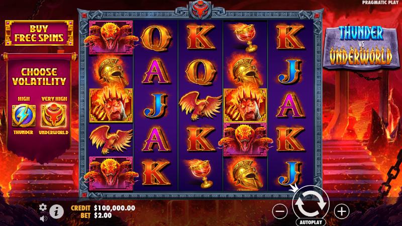 Thunder Vs Underworld slot game artwork