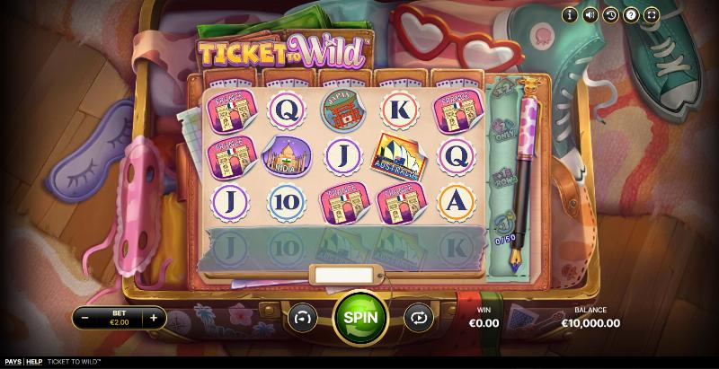 Ticket To Wild slot game artwork