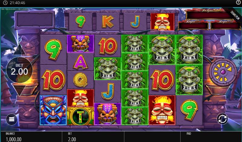 Tiki Treasures Megaways slot game artwork