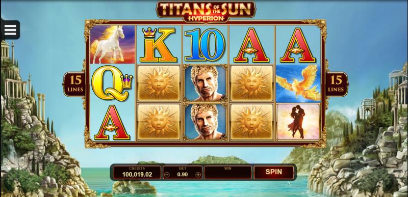 Titans Of The Sun Hyperion slot game artwork
