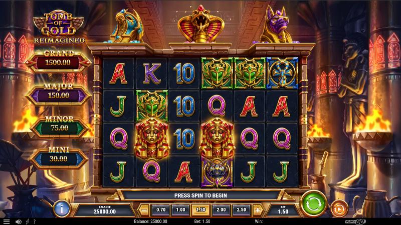 Tomb Of Gold Reimagined slot game artwork