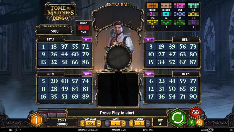 Tome Of Madness Bingo slot game artwork