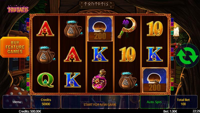Toutatis slot game artwork