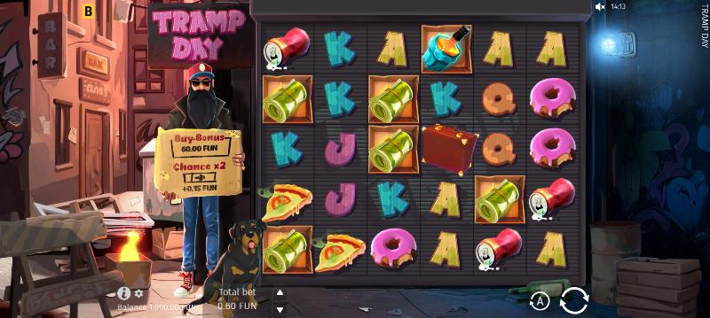 Tramp Day slot game artwork