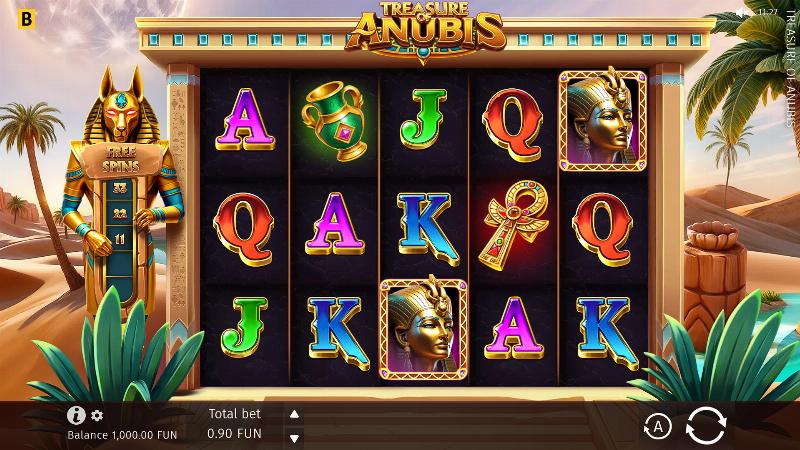 Treasure Of Anubis slot game artwork