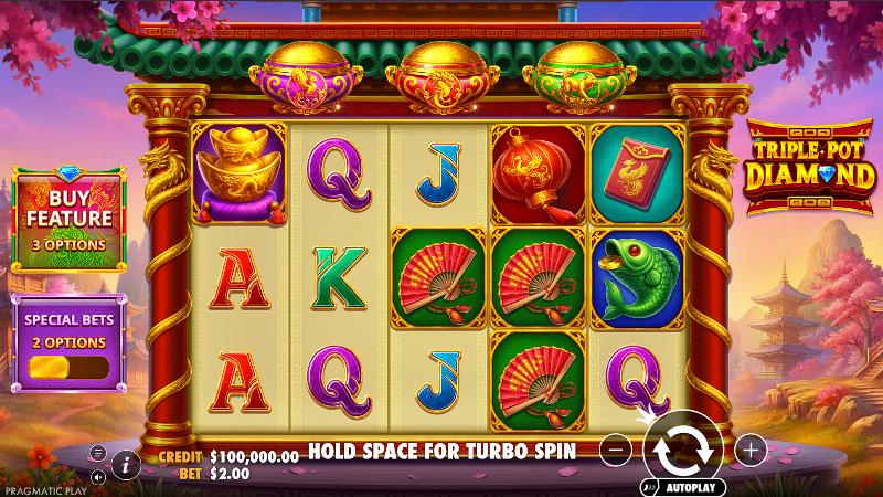 Triple Pot Diamond slot game artwork