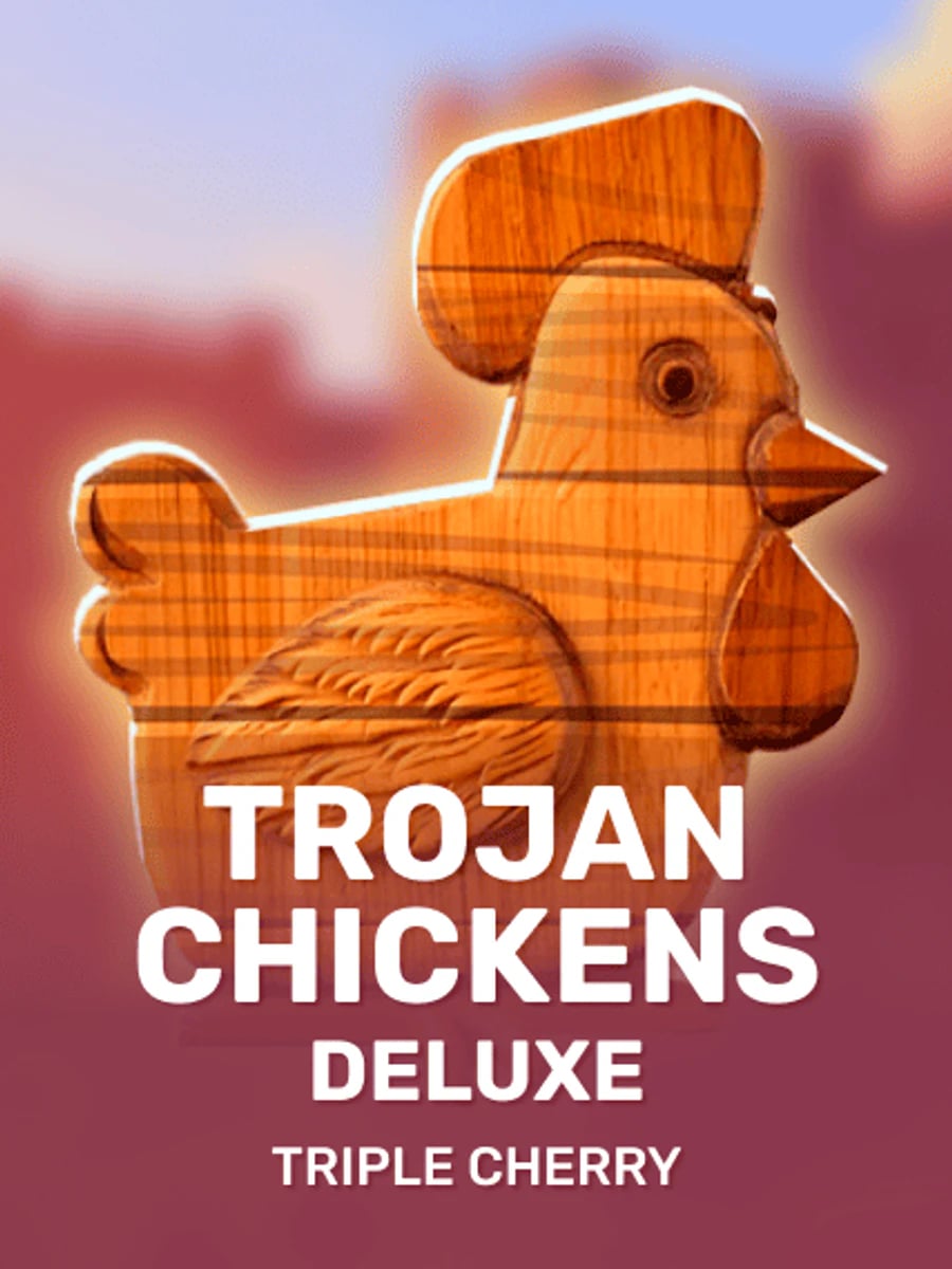 Trojan Chickens Deluxe slot game artwork