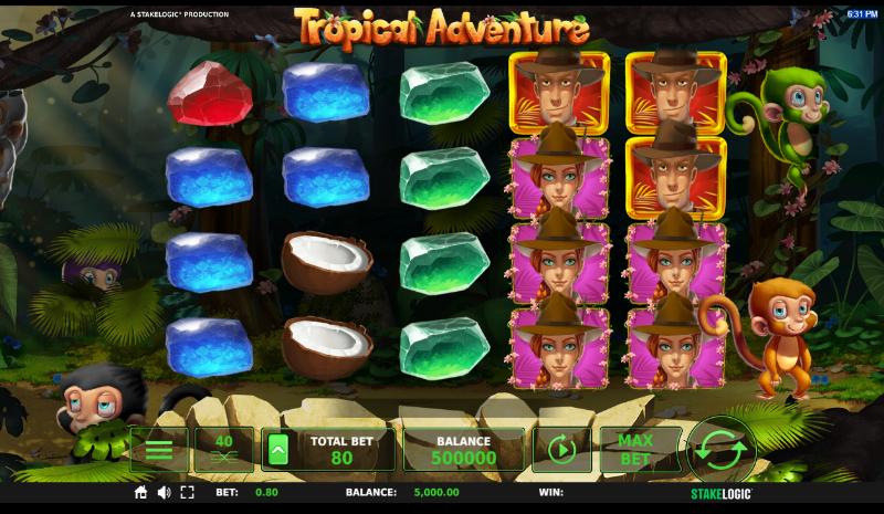 Tropical Adventure slot game artwork