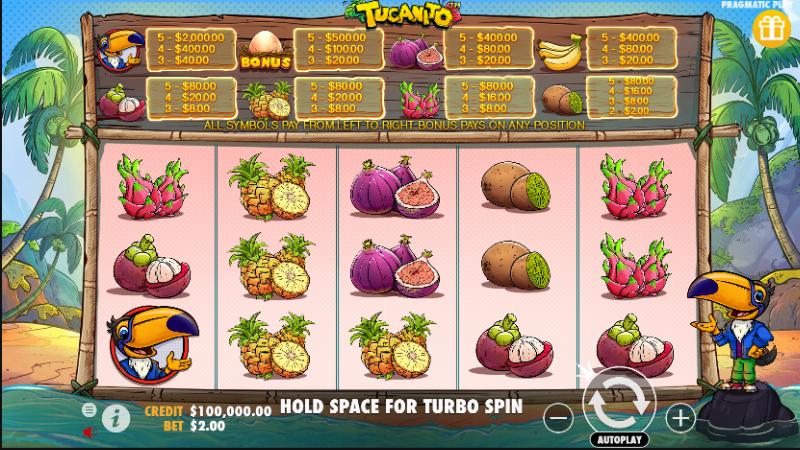 Tucanito slot game artwork