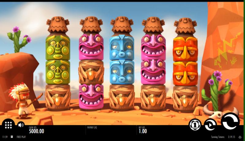 Turning Totems slot game artwork