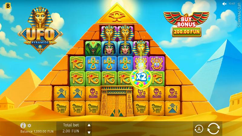 Ufo Pyramids slot game artwork
